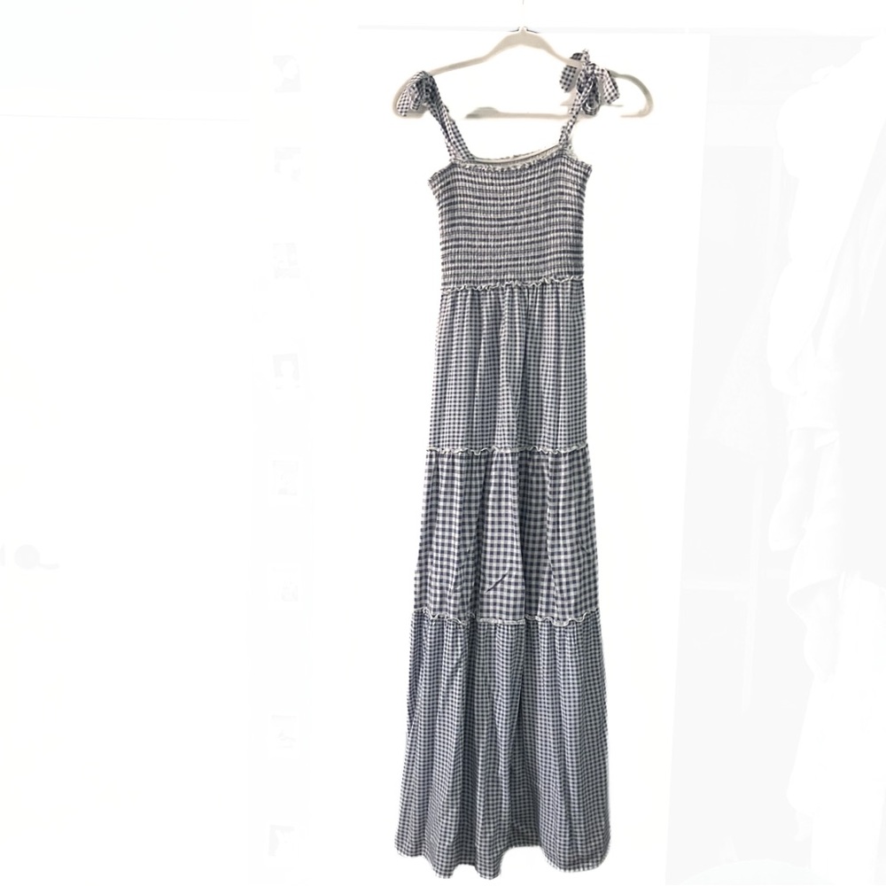 Bebop Blue Gingham Dress. Pre-loved